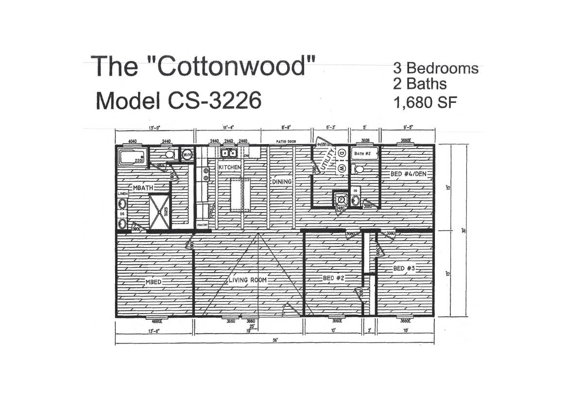 Floor plan for The Cottonwood
