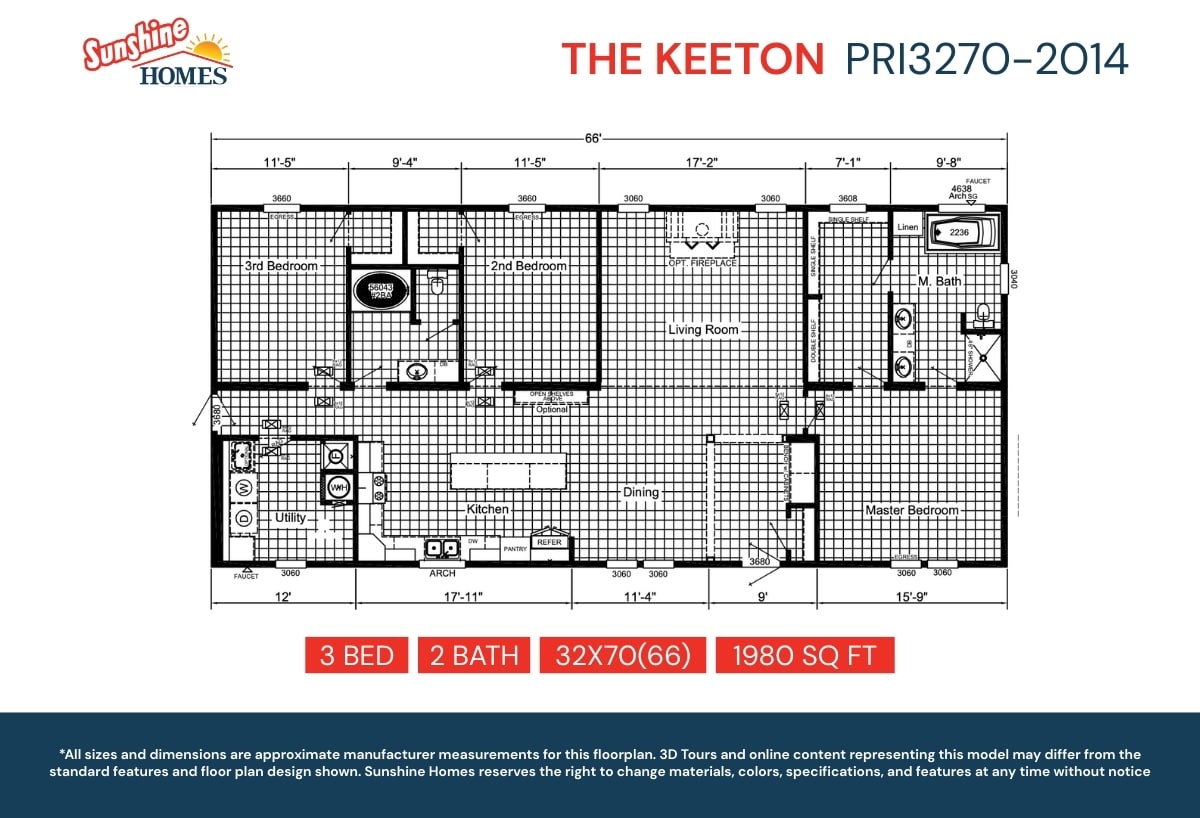 Floor plan for The Keeton