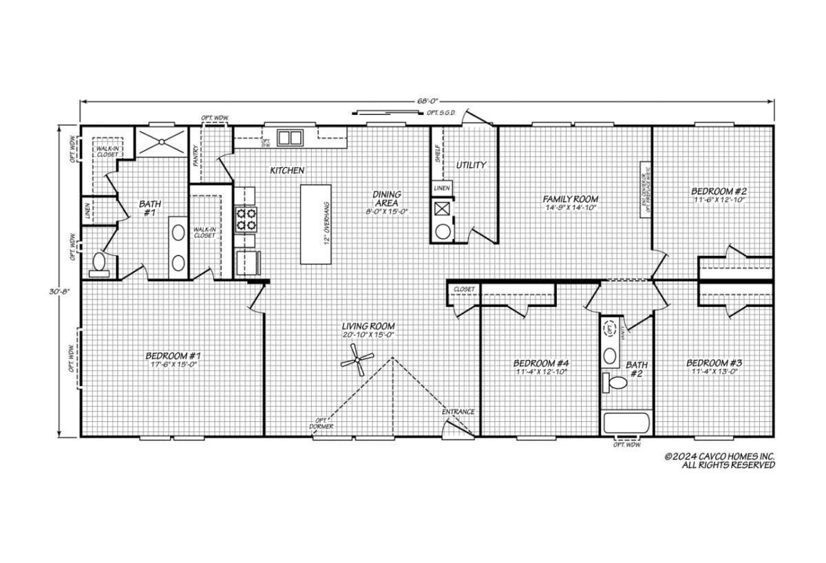 Floor plan for Hidden Shores 32684A