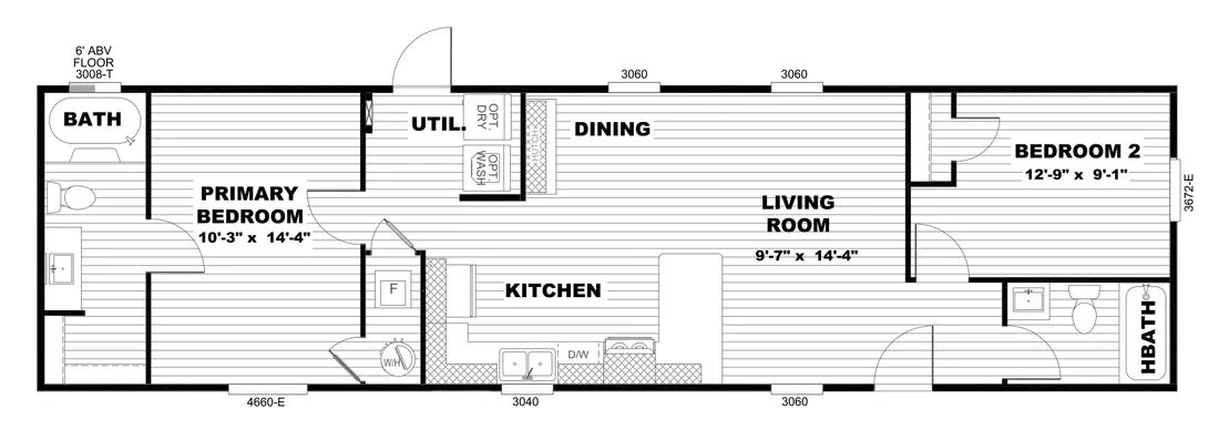 Floor plan for Homestead 16562A