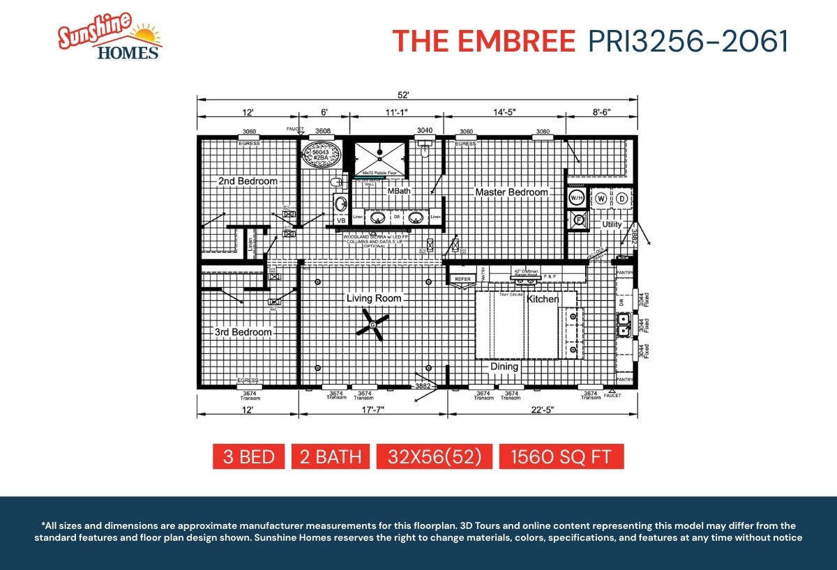 Floor plan for The Embree