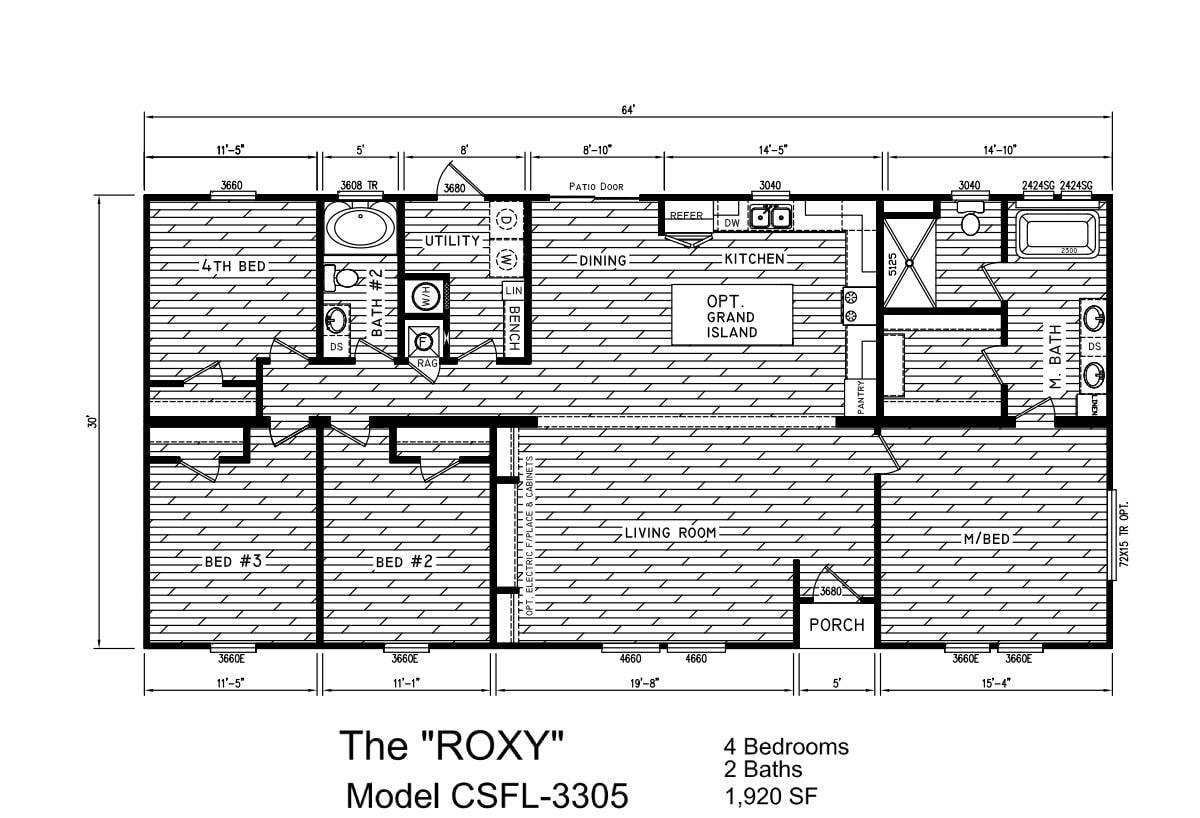 Floor plan for The Roxy