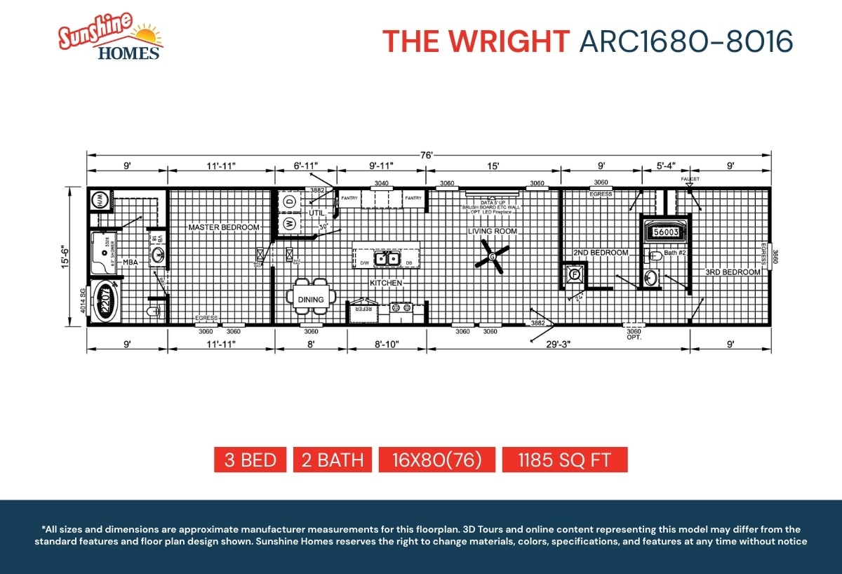 Floor plan for The Wright