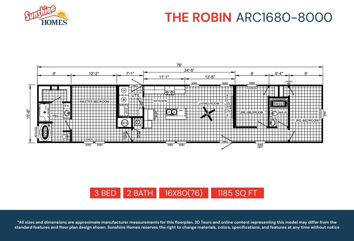 Floor plan for The Robin