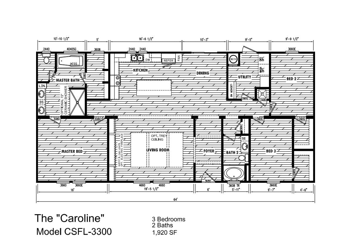 Floor plan for The Carolina