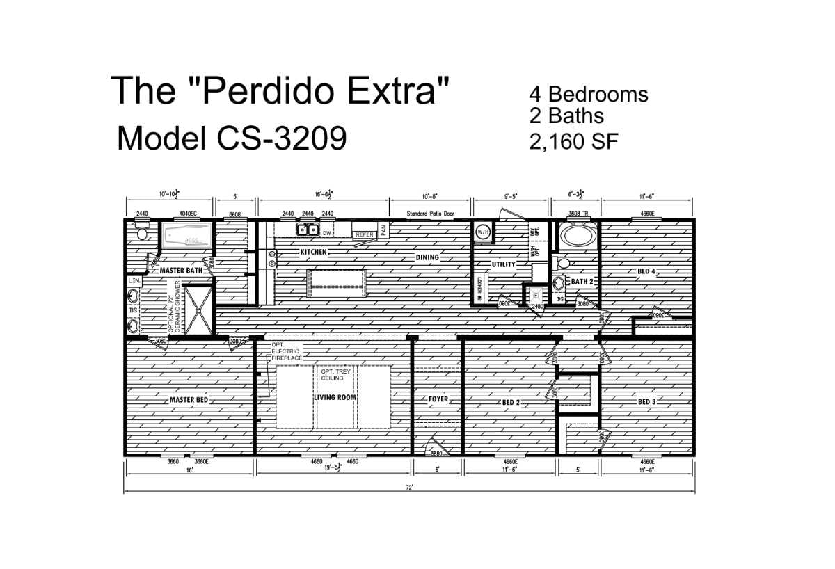 Floor plan for The Perdido Extra