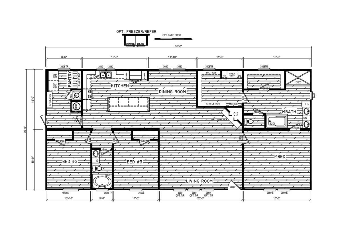 Floor plan for The Honeysuckle