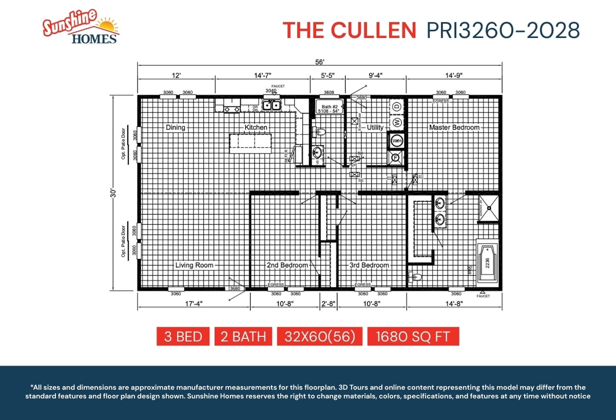 Floor plan for The Cullen