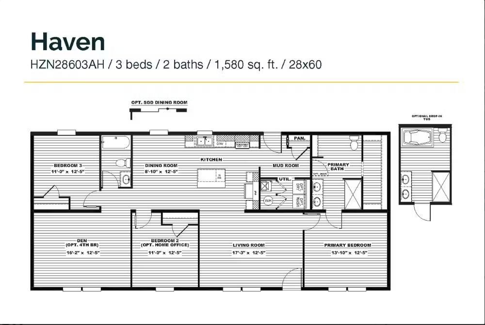 Floor plan for The Haven