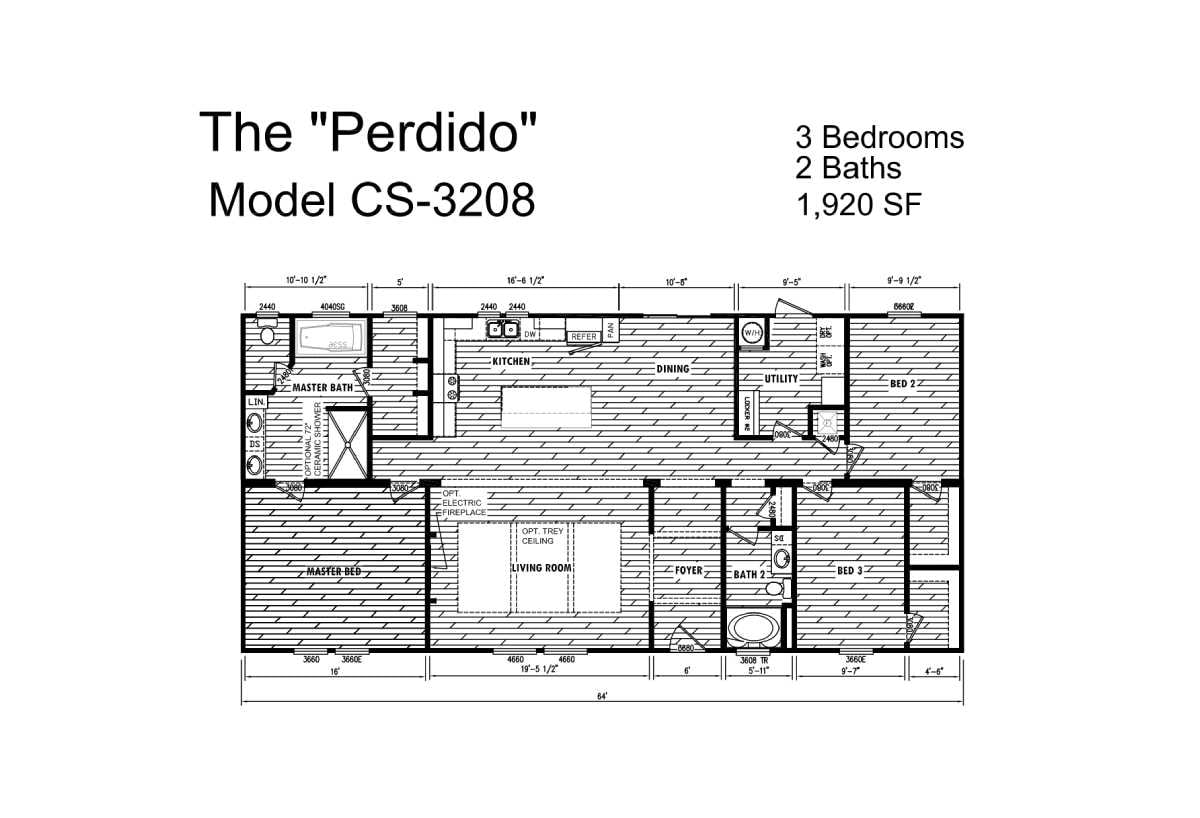Floor plan for The Perdido