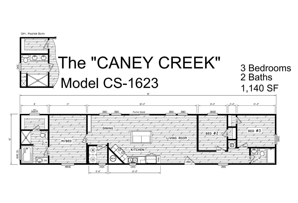 Floor plan for The Caney Creek