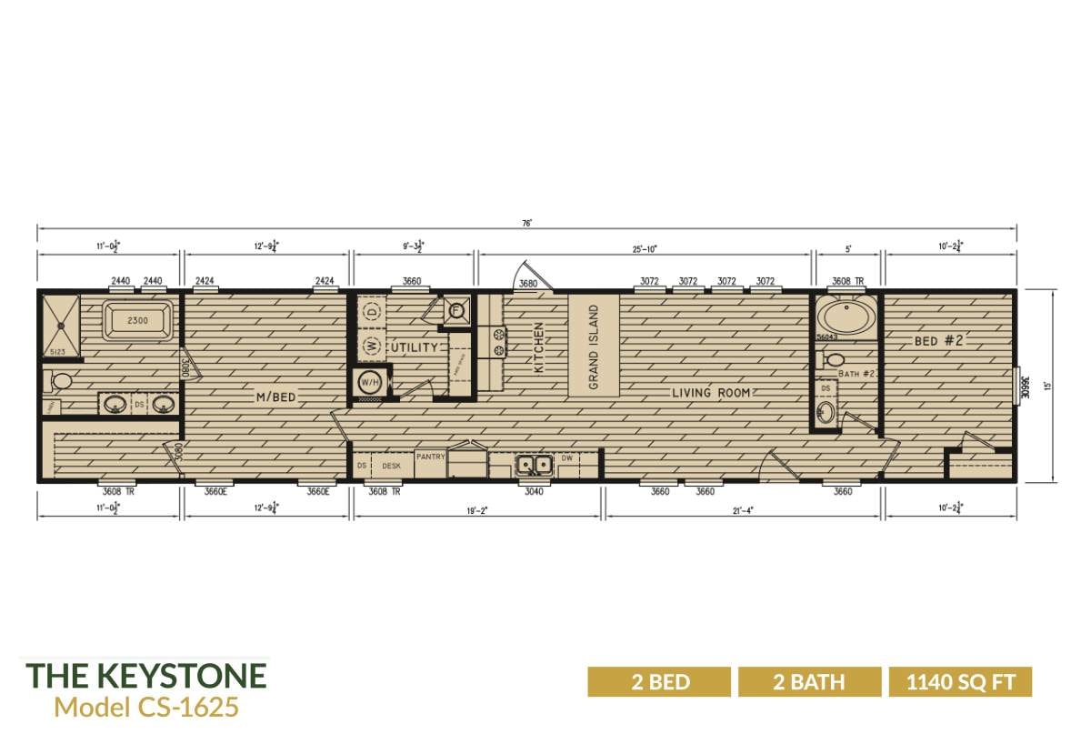Floor plan for The Keystone II