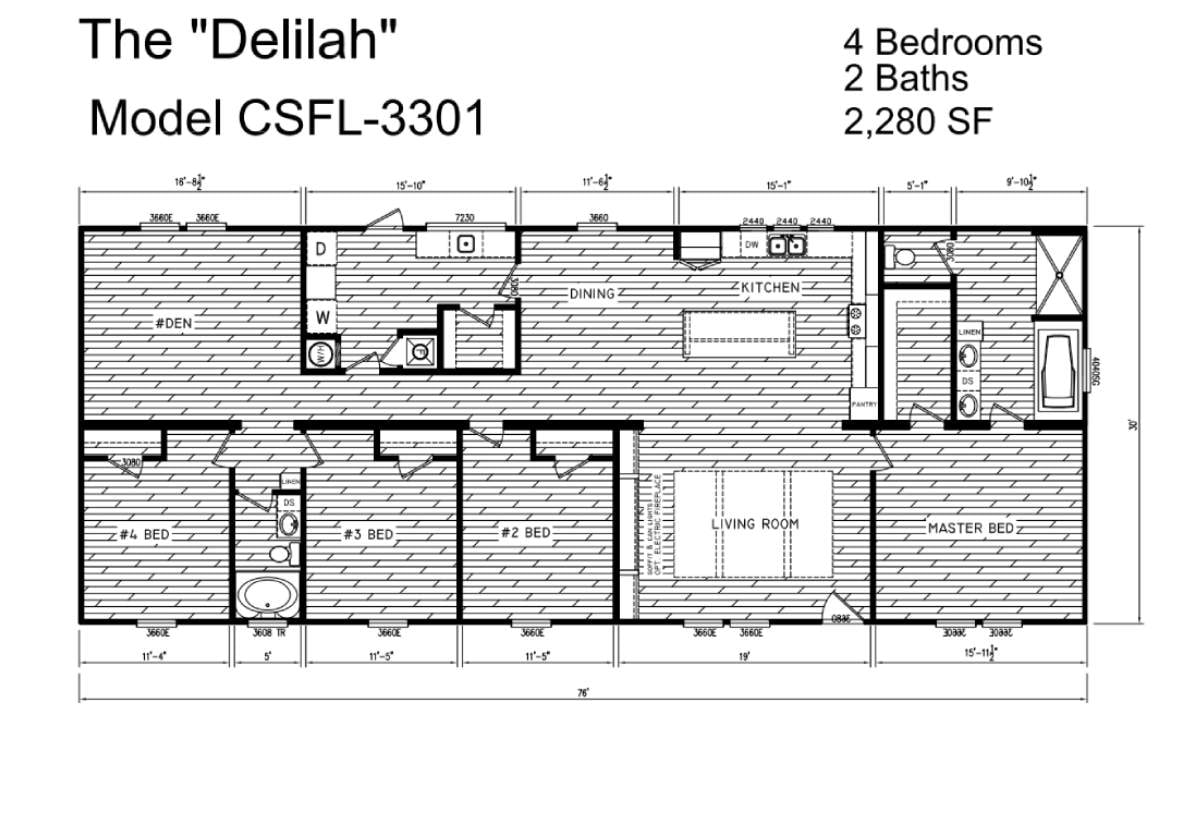 Floor plan for The Delilah