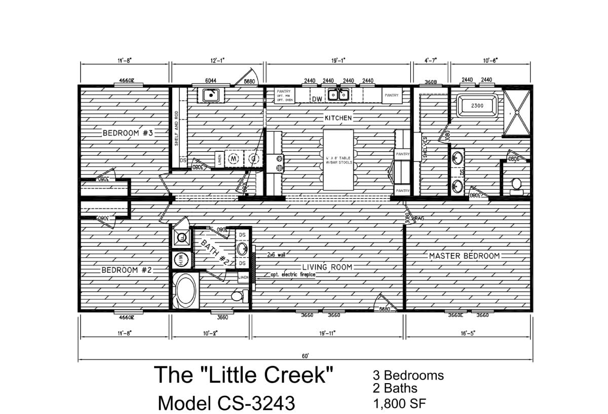 Floor plan for The Little Creek