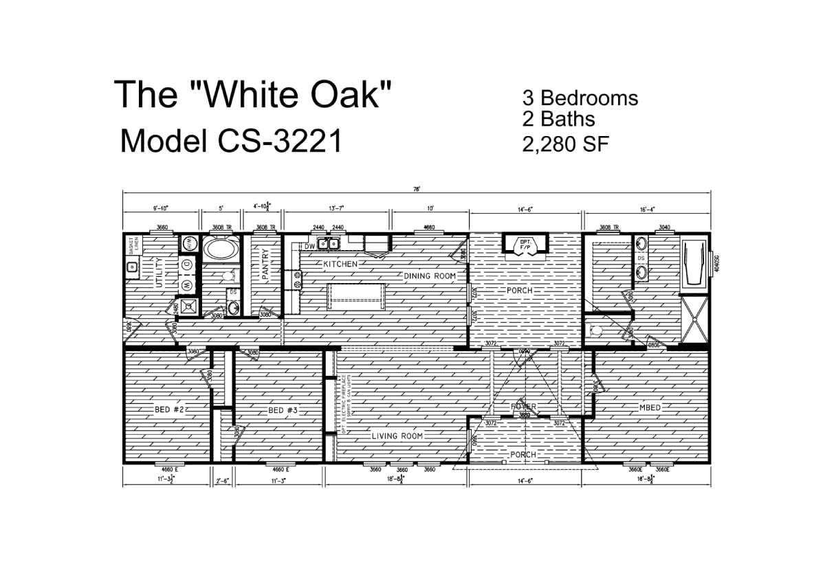 Floor plan for The White Oak