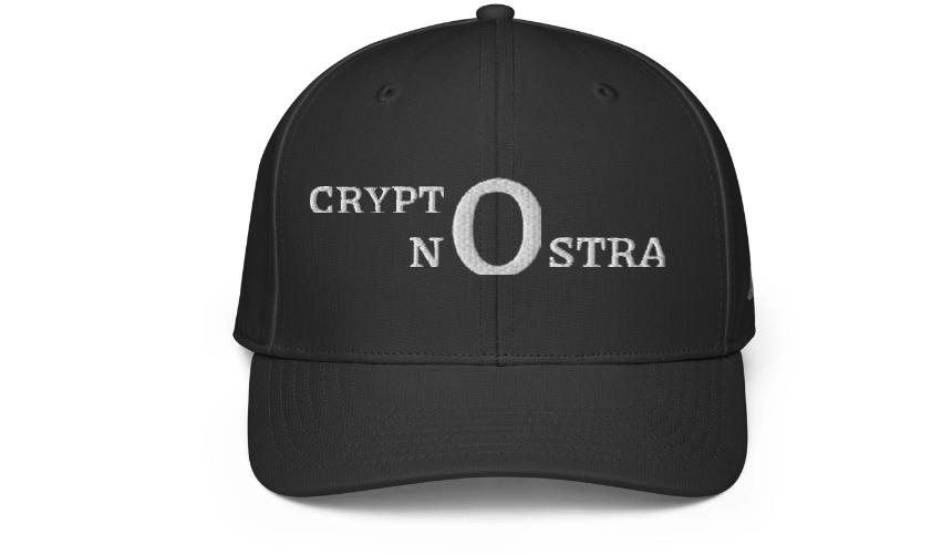 Crypto Nostra Black Hat with White O Logo