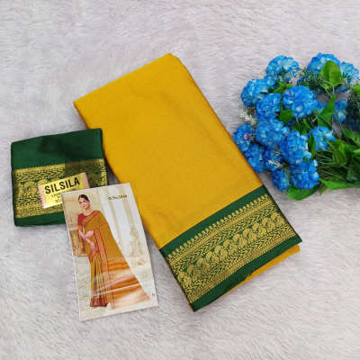 mango yellow kalyani silk