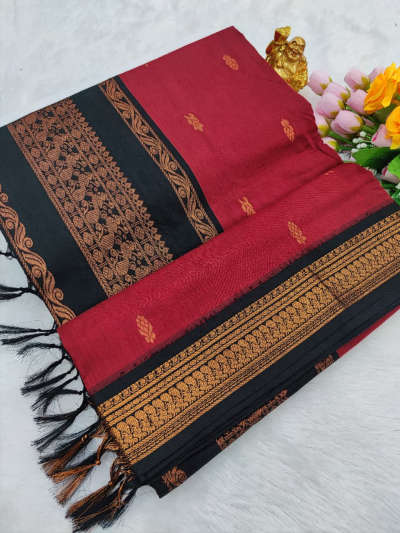maroon kalyani cotton