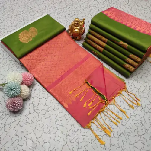 light green soft silk saree
