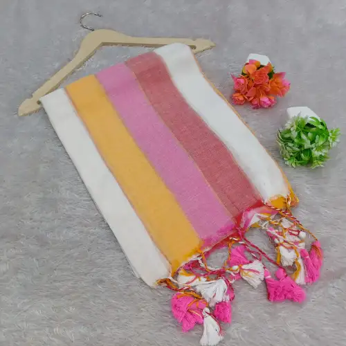 light color mul cotton saree