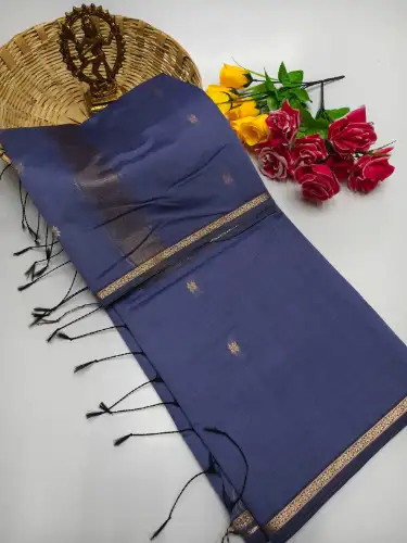 lavender maheswari cotton saree