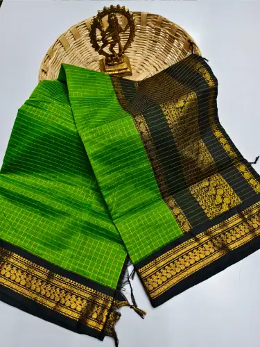 light green premium kalyani cotton saree