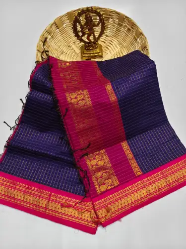 violet premium kalyani cotton saree