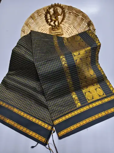 black premium kalyani cotton saree