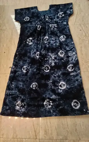 ajrak white with blue colour