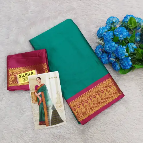 kalyani silk green colour saree 