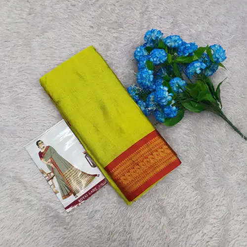  kalyani silk mustard yellow saree 