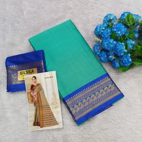kalyani silk  rama blue 