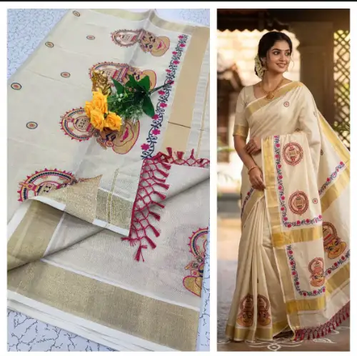 kerala kasavu saree -01 