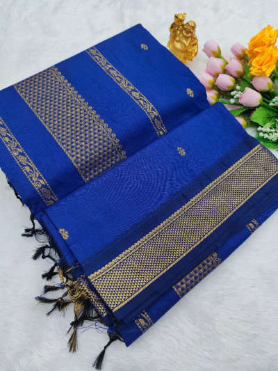 royal blue kalyani cotton