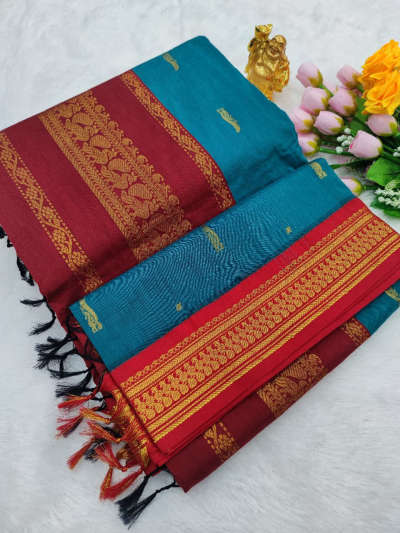 teal blue kalyani cotton