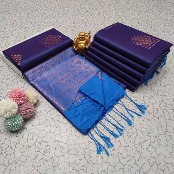 violet soft silk saree