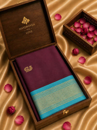 wine minakari silk saree