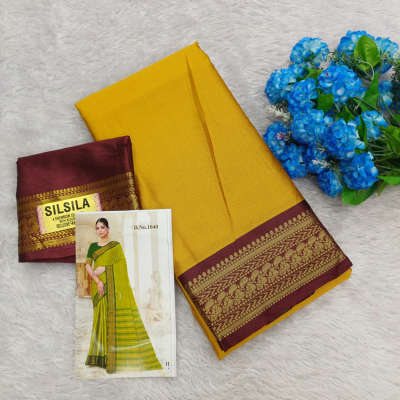 yellow kalyani silk