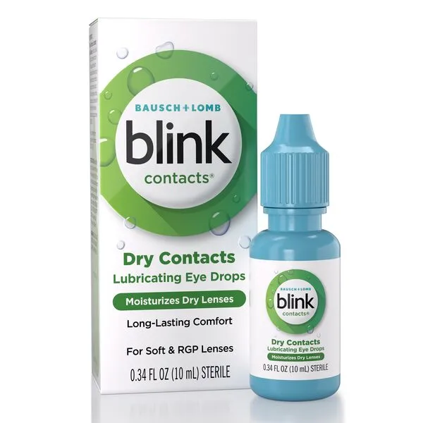 Blink Contacts Lubricating Eye Drops – Best for Contact Lens Wearers with Dry Eyes
