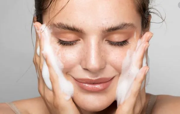 Women with Face Wash image
