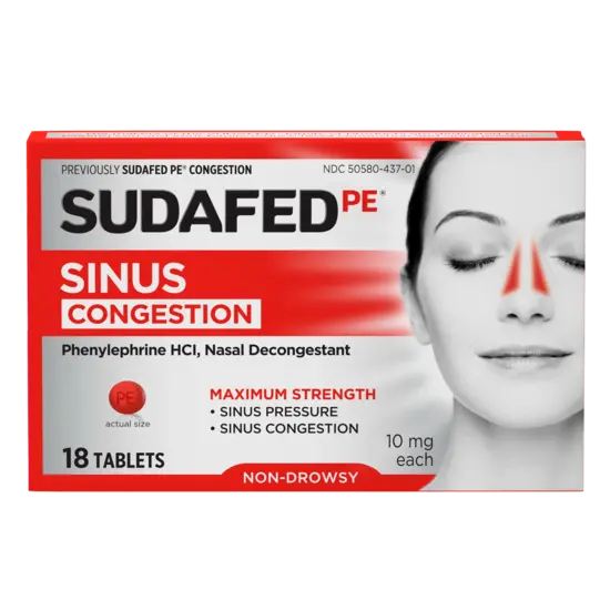Sudafed PE Sinus Congestion Tablets