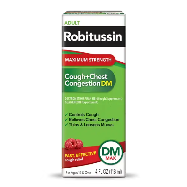 Best Over the Counter Cough Medicine - Robitussin Maximum Strength Cough and Chest Congestion DM