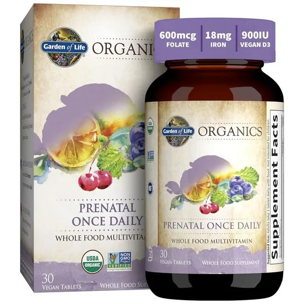 Best Organic Prenatal Vitamin: Garden of Life Organics Prenatal Multivitamin