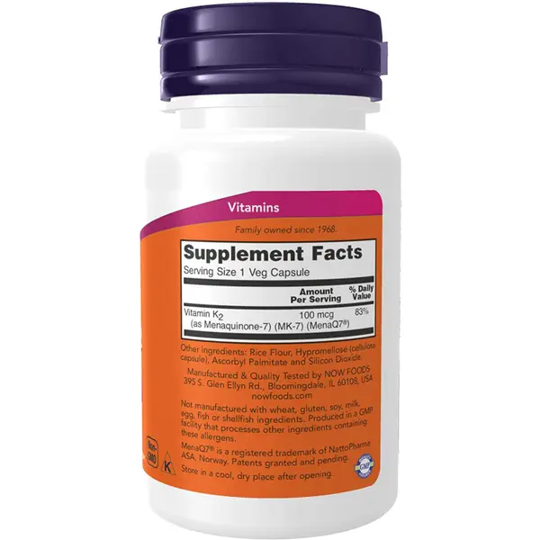 NOW Foods Vitamin D3 and K2 Softgels