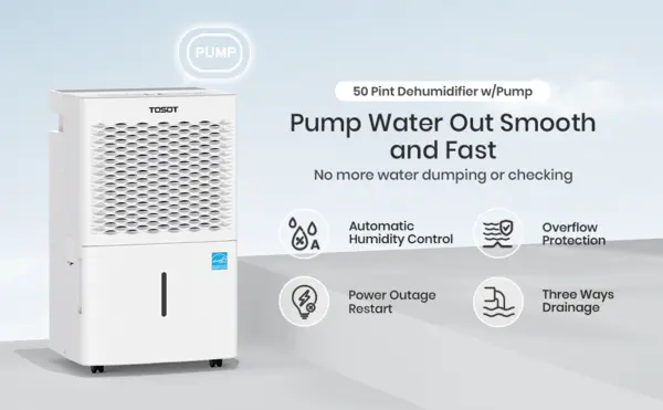 TOSOT 50-Pint Dehumidifier with Pump