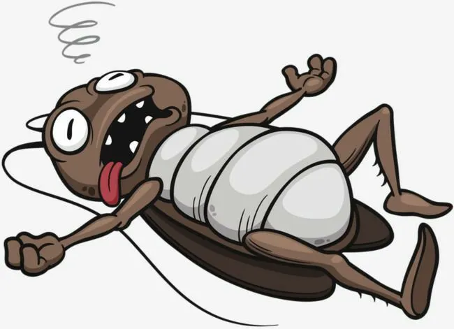 Roach Running Away Illustration