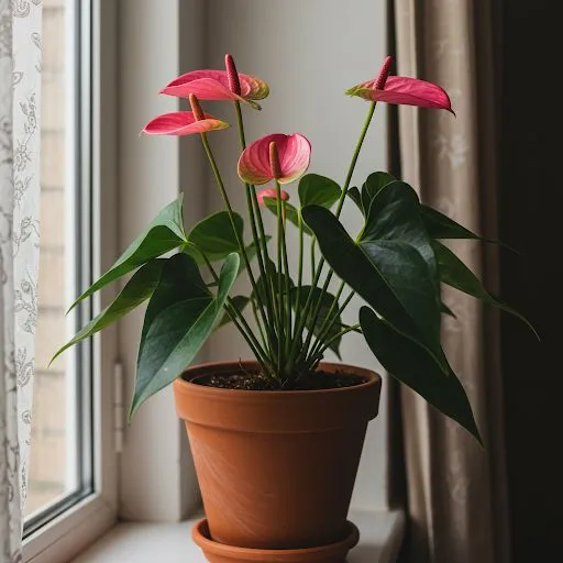 2. Anthurium (Anthurium andraeanum)