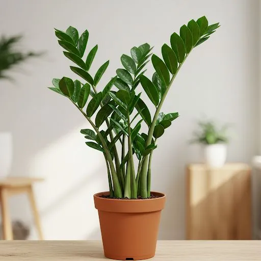 2. ZZ Plant (Zamioculcas zamiifolia)