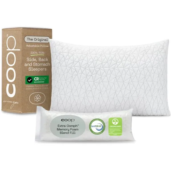 Best Pillow for Side Sleepers: Coop Home Goods Original Adjustable Pillow