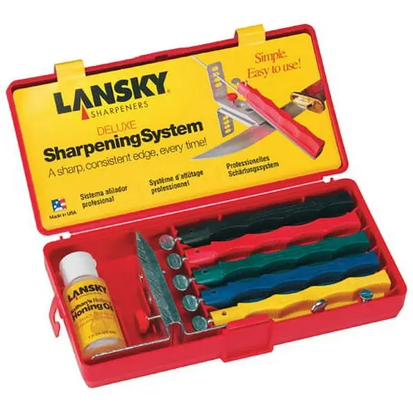 6. Lansky Deluxe 5-Stone Sharpening System